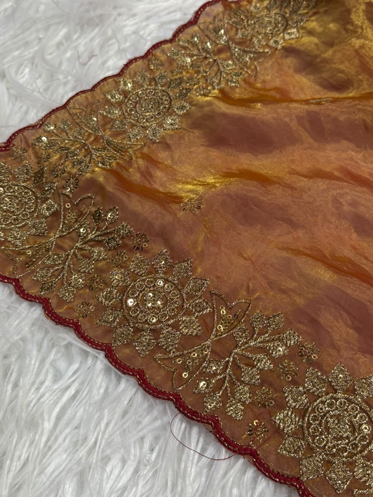 Incomparable Function Wear Silk Embroidery n Sequence Work Fancy Saree With Contrast Blouse Piece