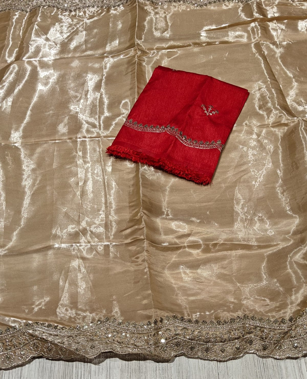 Blossom Festive Wear Silk Embroidery Work Designer Saree