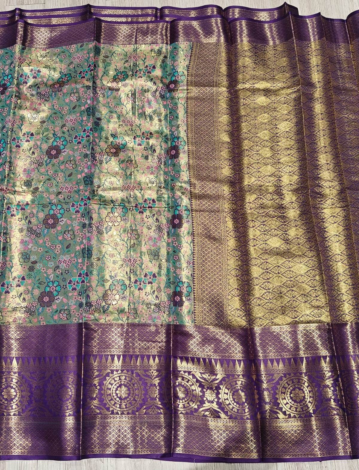 New Wedding Wear Kanjivaram Silk Pure Zari Weaving Fancy Saree