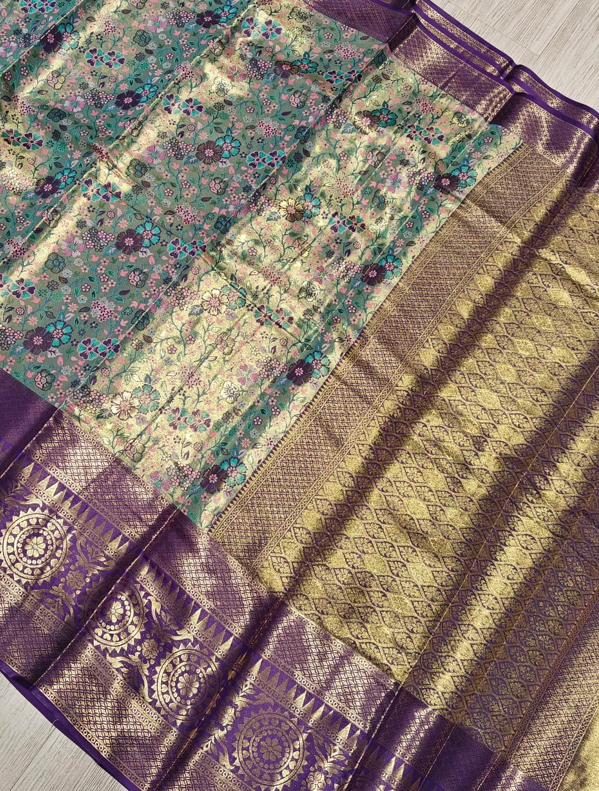New Wedding Wear Kanjivaram Silk Pure Zari Weaving Fancy Saree
