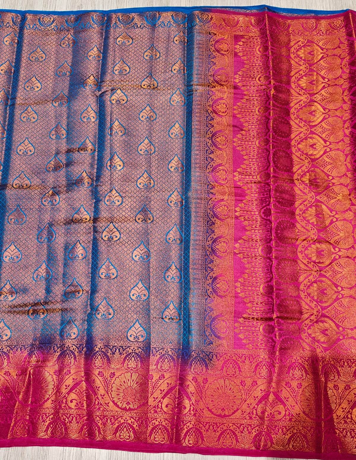 New Festive Wear Kanjivaram Silk Pure Zari Weaving Fancy Saree