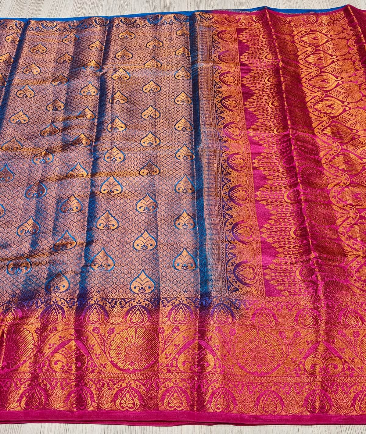 New Festive Wear Kanjivaram Silk Pure Zari Weaving Fancy Saree