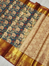 Load image into Gallery viewer, Traditional Wedding Wear Kanjivaram Silk Pure Zari Weaving with  Designer Saree
