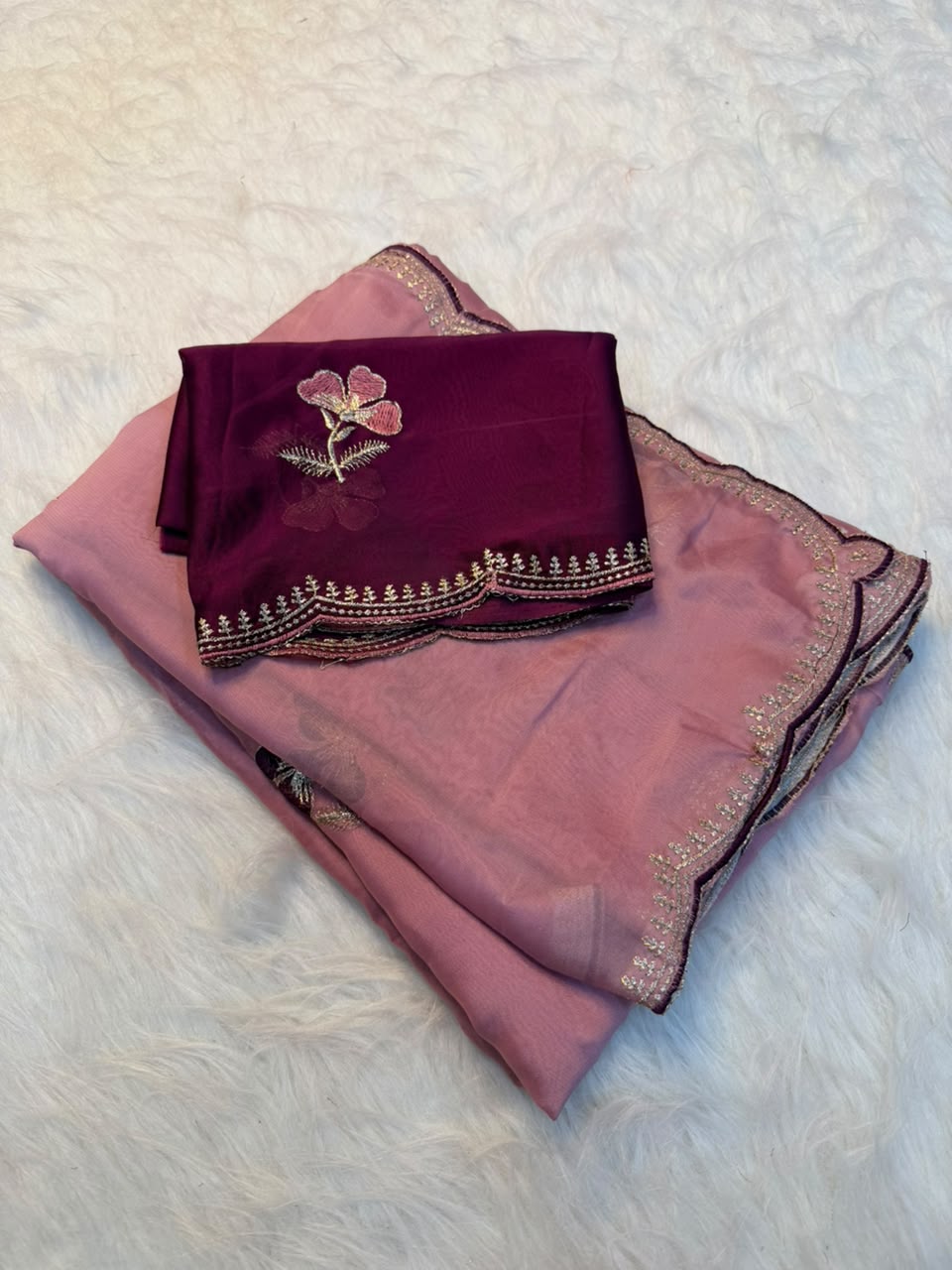 Gorgeous Function Wear Soft Rangoli Silk Embroidery Work Fancy Saree With Blissful Blouse piece