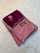 Load image into Gallery viewer, Gorgeous Function Wear Soft Rangoli Silk Embroidery Work Fancy Saree With Blissful Blouse piece

