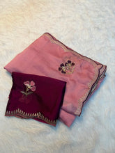 Load image into Gallery viewer, Gorgeous Function Wear Soft Rangoli Silk Embroidery Work Fancy Saree With Blissful Blouse piece
