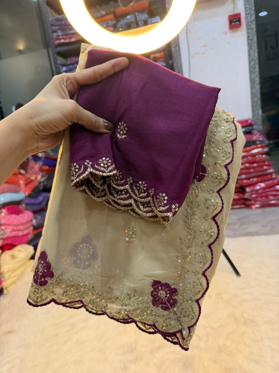 Marvellous Wedding Wear Georgette Embroidery Work Designer Saree With Ravishing Blouse Piece