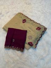 Load image into Gallery viewer, Marvellous Wedding Wear Georgette Embroidery Work Designer Saree With Ravishing Blouse Piece
