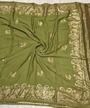 Load image into Gallery viewer, Exuberant Festive Wear Chiffon Silk Foil Print Work Designer Saree
