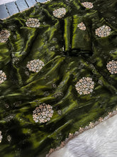 Load image into Gallery viewer, Heritage Function Wear Silk Multi Embroidery n Sequence Work Fancy Saree With Blouse Piece
