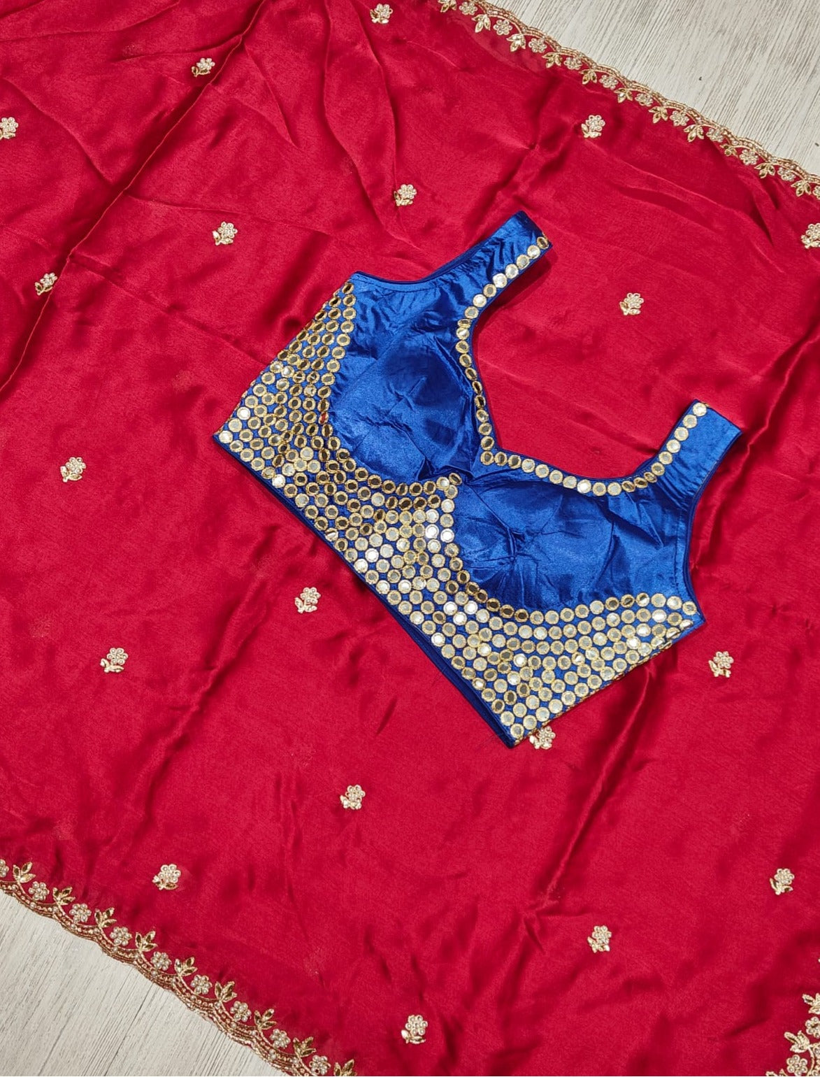 New Wedding Wear Silk Embroidery n Sequence Work Fancy Saree With Stitched Blouse