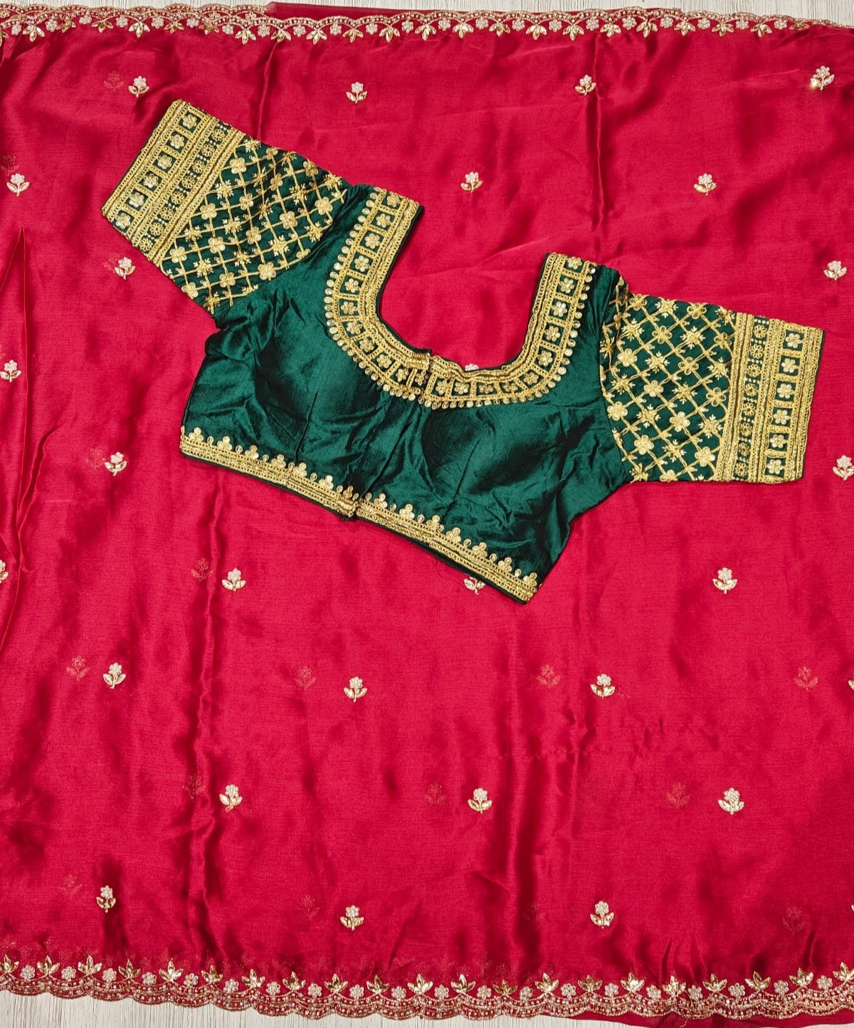 New Party Wear Silk Embroidery n Sequence Work Fancy Saree With Stitched Blouse