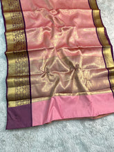 Load image into Gallery viewer, Gratifying Wedding Wear Banarasi Tissue Silk Jacquard Border n Handwork Designer Saree With Blouse Piece
