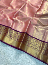 Load image into Gallery viewer, Gratifying Wedding Wear Banarasi Tissue Silk Jacquard Border n Handwork Designer Saree With Blouse Piece

