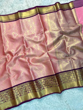 Load image into Gallery viewer, Gratifying Wedding Wear Banarasi Tissue Silk Jacquard Border n Handwork Designer Saree With Blouse Piece
