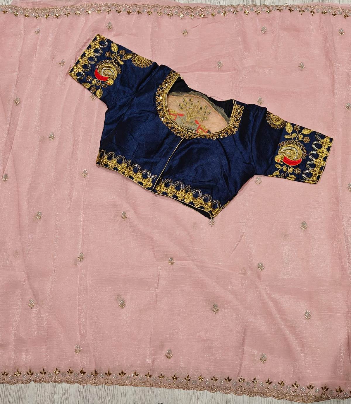 New Wedding Wear Silk Embroidery n Sequence Work Fancy Saree With Stitched Blouse