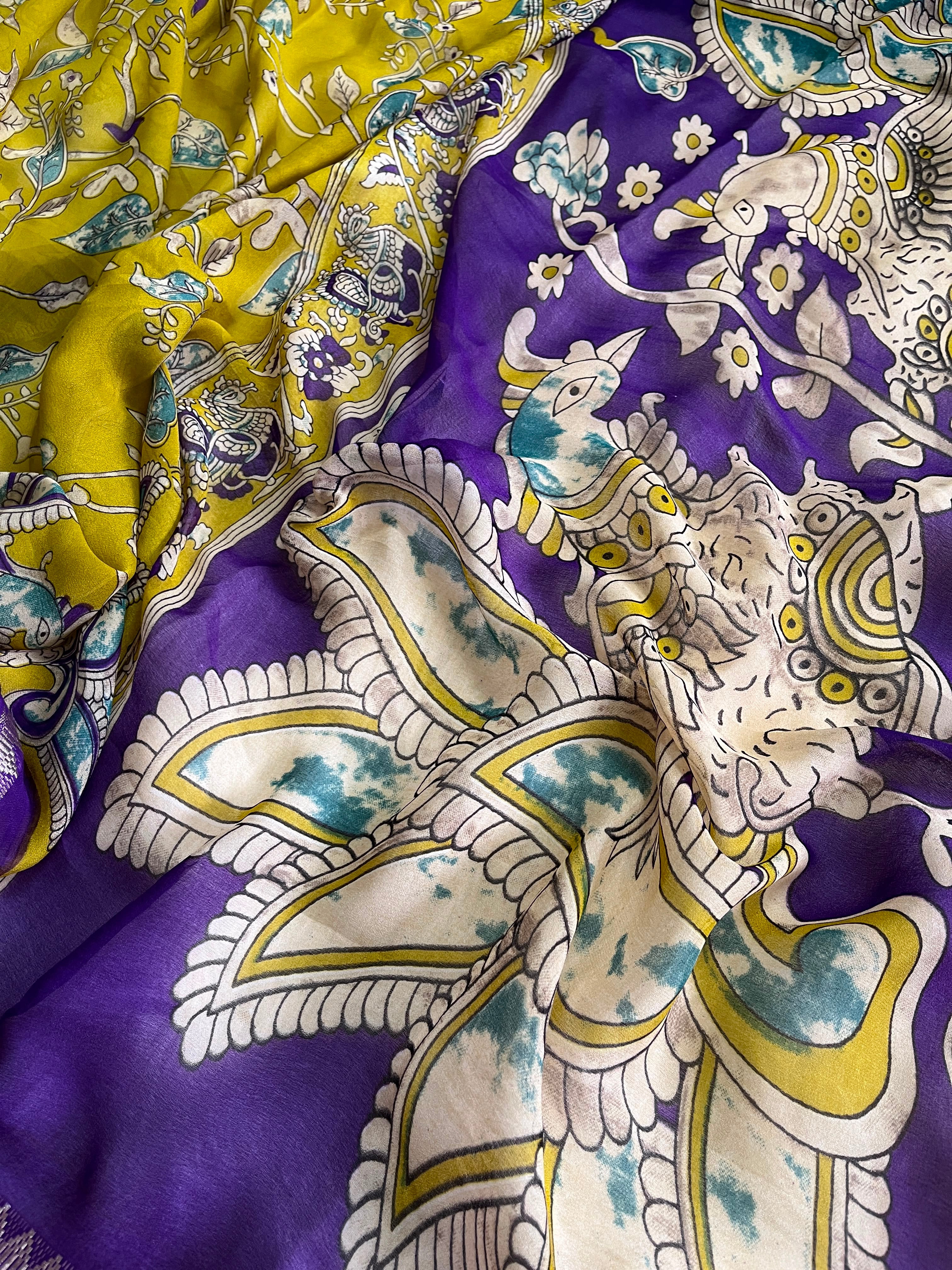Alverina Festive Wear Pure Soft Georgette Jacquard Border Rich Pallu Print Design Saree With Blouse Piece
