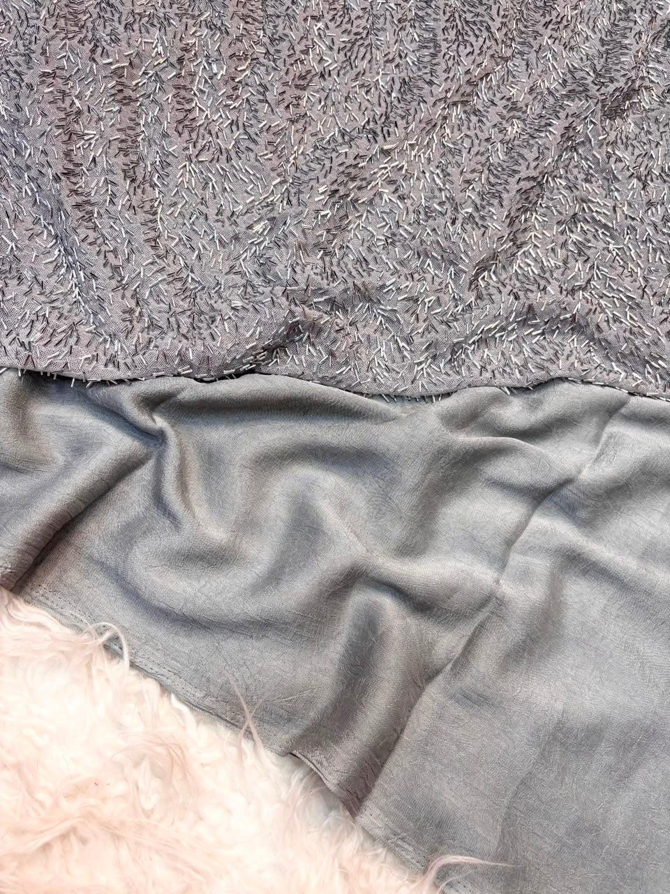 Stunning Party Wear Rangoli Crush Silk Fancy Saree With Heavy Beads Work Blouse For Occasion