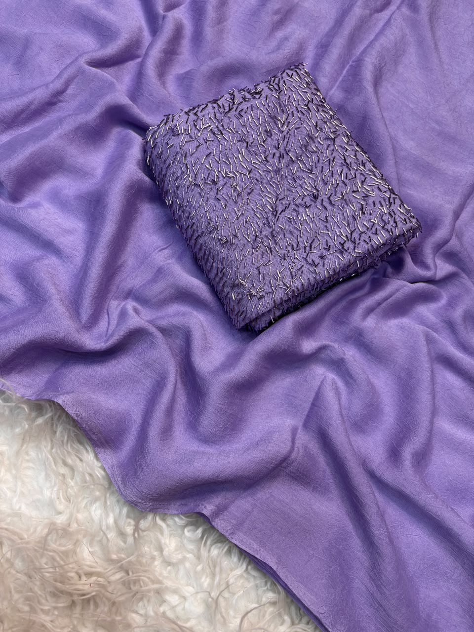 Stunning Party Wear Rangoli Crush Silk Fancy Saree With Heavy Beads Work Blouse For Occasion