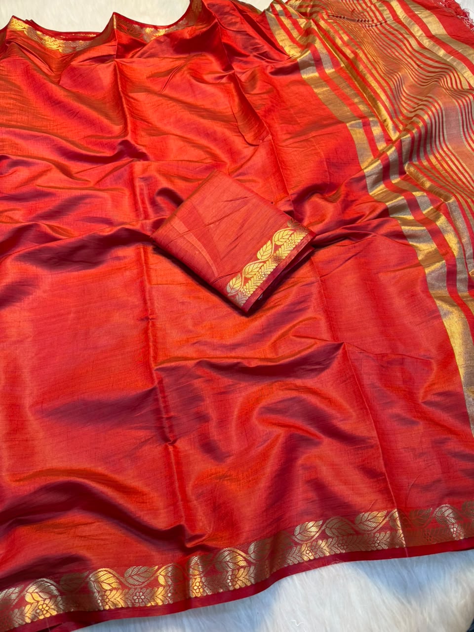 Marvellous Party Wear Soft Tussar Silk Jacquard Weaving Work Rich Pallu Fancy Saree With Blouse Piece