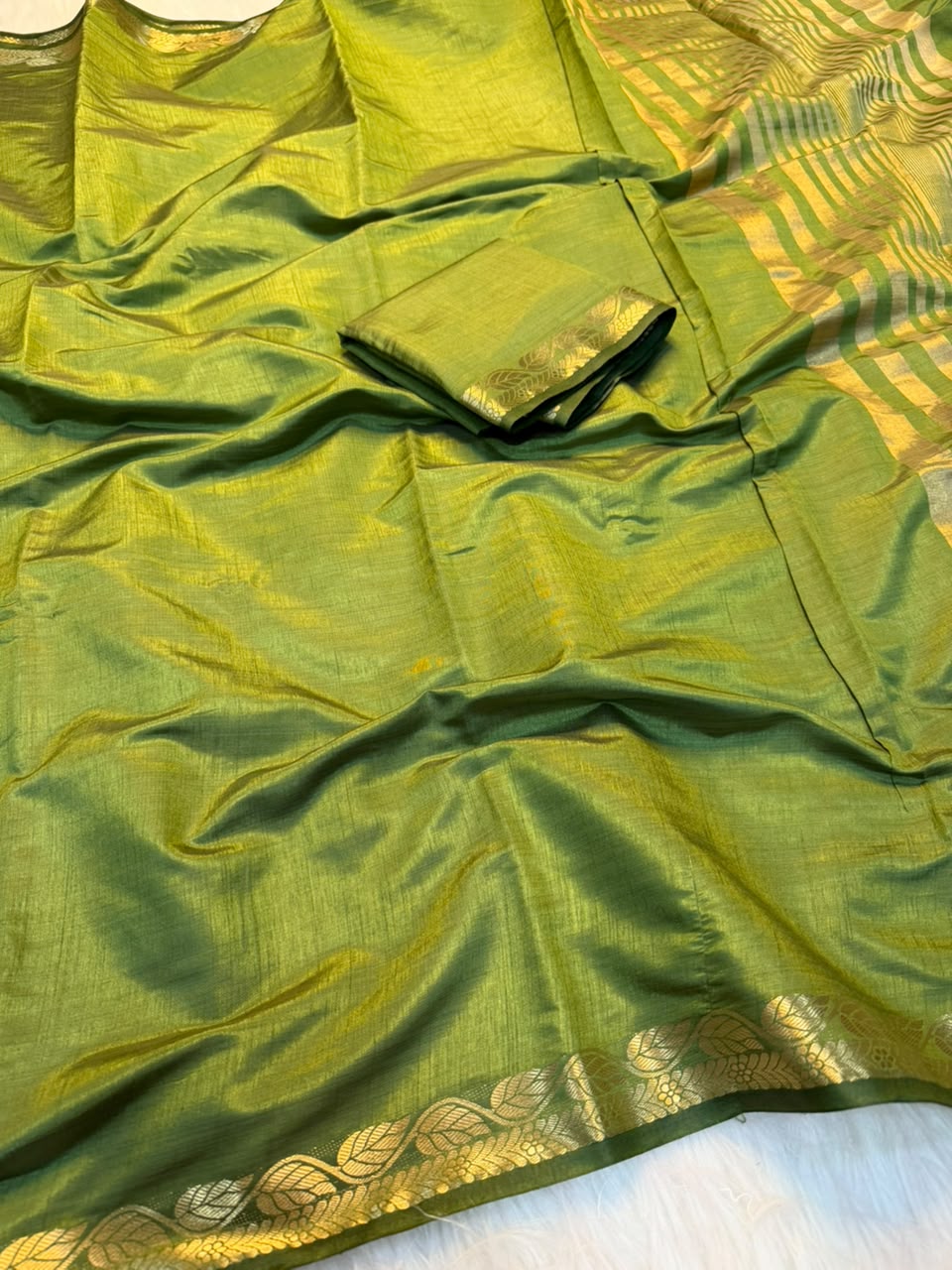 Marvellous Party Wear Soft Tussar Silk Jacquard Weaving Work Rich Pallu Fancy Saree With Blouse Piece