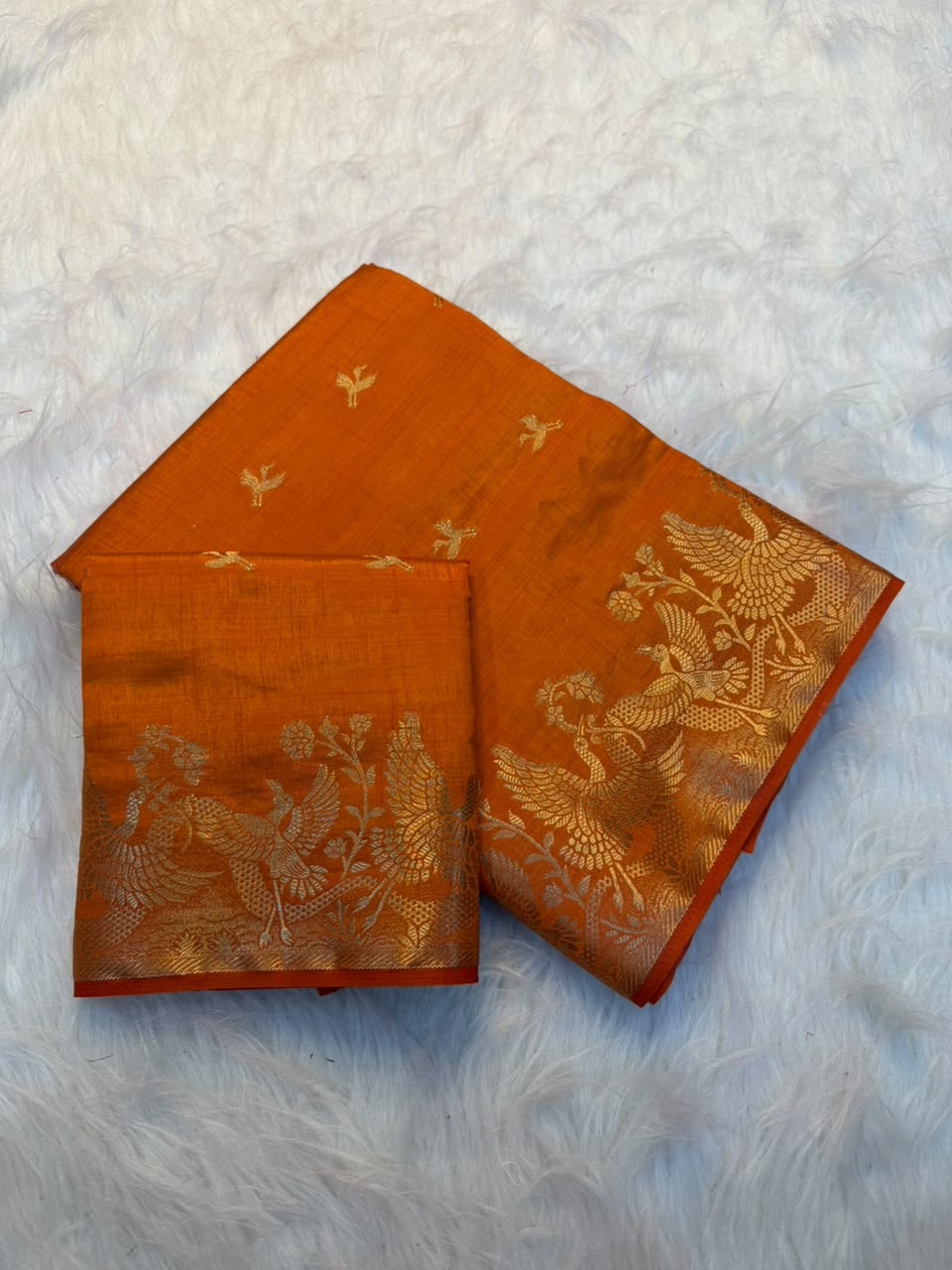 Charming Function Wear Soft Tussar Silk Jacquard Weaving Work Rich Pallu Designer Saree With Blouse Piece