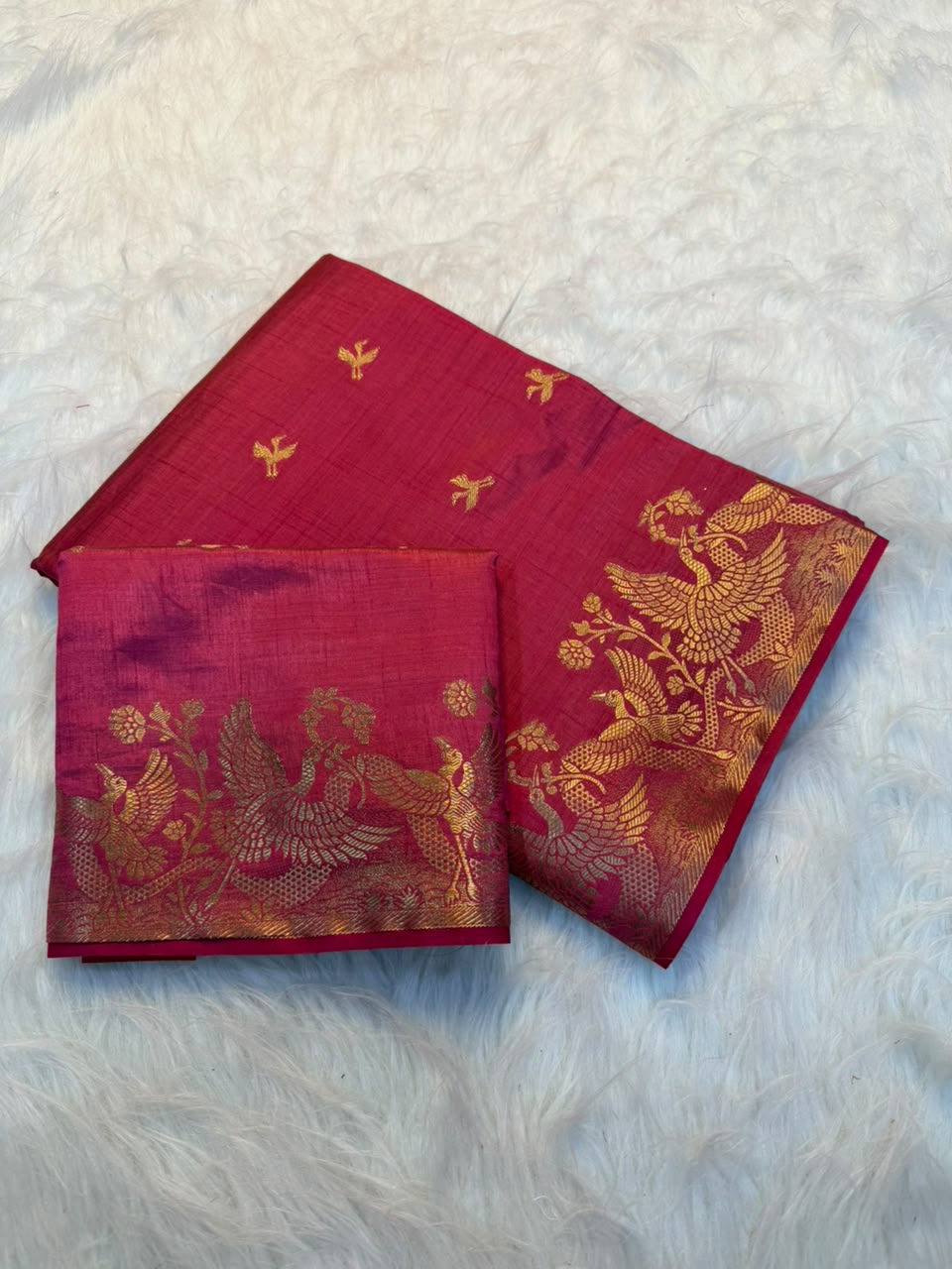 Charming Function Wear Soft Tussar Silk Jacquard Weaving Work Rich Pallu Designer Saree With Blouse Piece