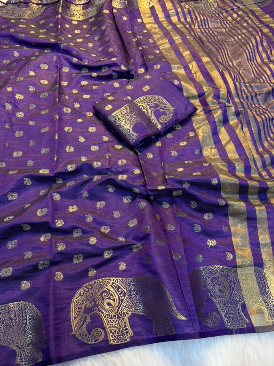 Incredible Festive Wear Soft Tussar Silk Jacquard Weaving Work Rich Pallu Fancy Saree With Blouse Piece