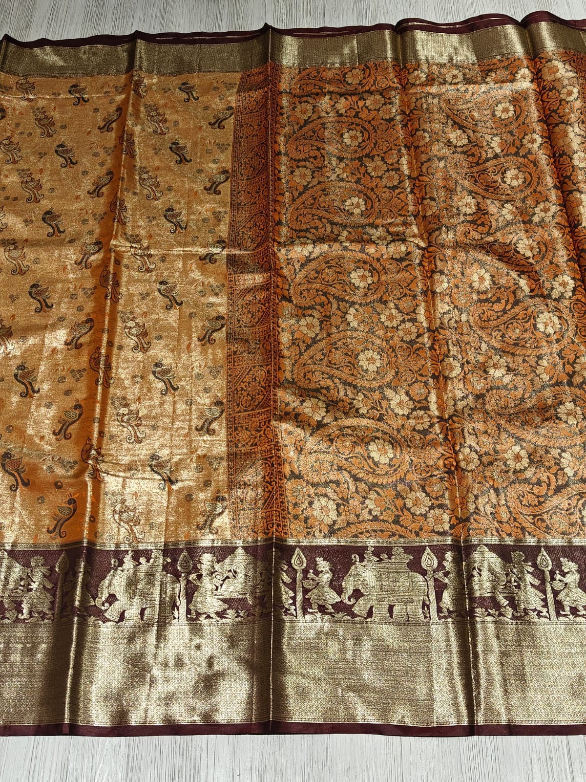 Heritage Festive Wear Kanjivaram Silk Pure Zari Weaving Fancy Saree