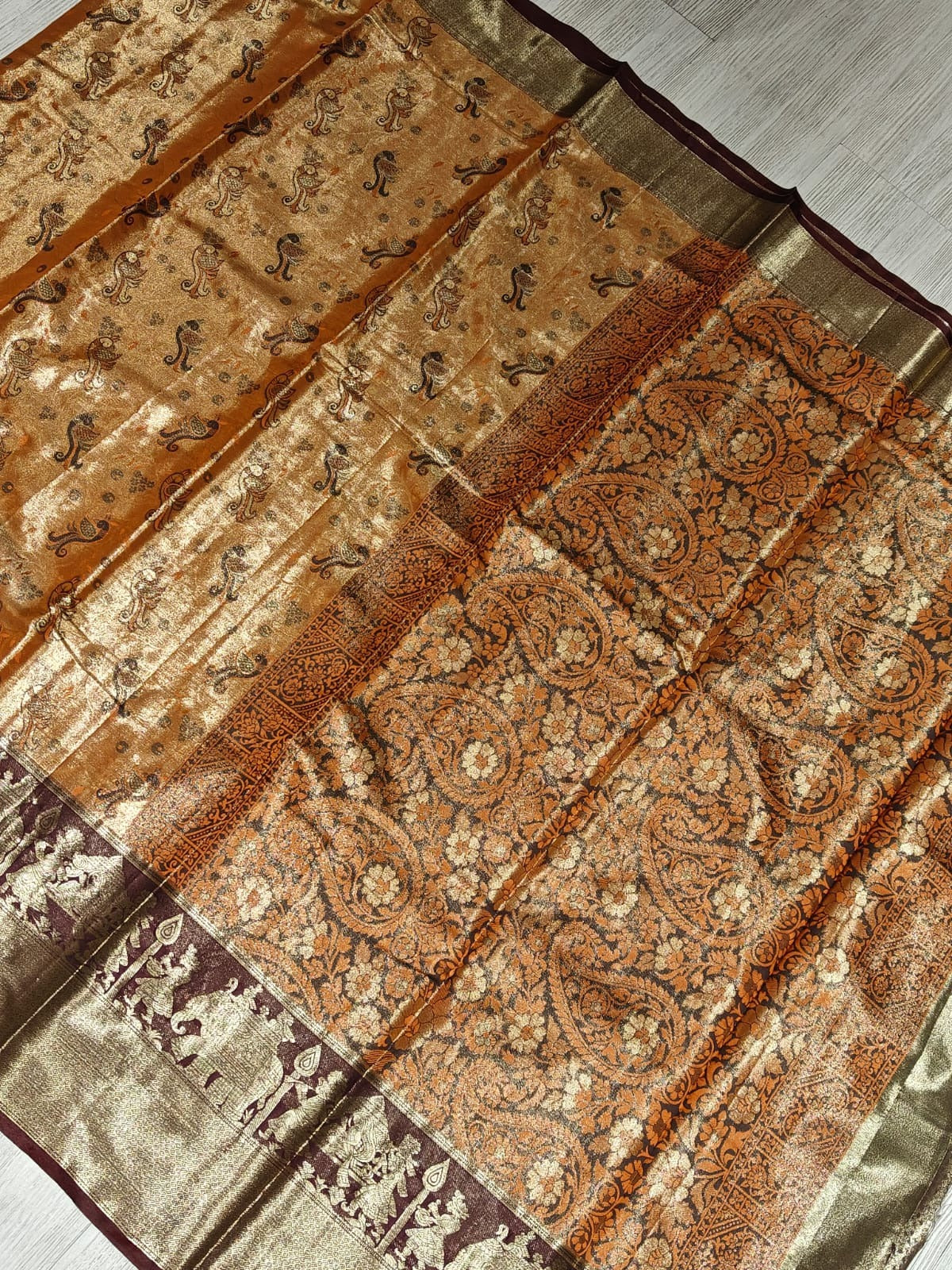 Heritage Festive Wear Kanjivaram Silk Pure Zari Weaving Fancy Saree