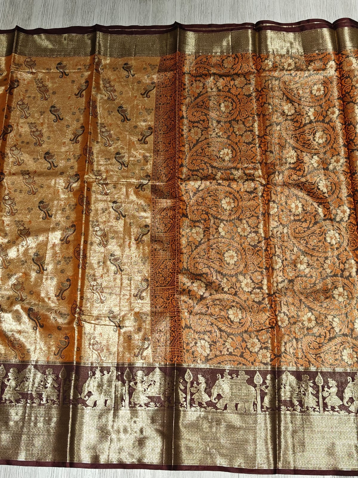 Heritage Festive Wear Kanjivaram Silk Pure Zari Weaving Fancy Saree
