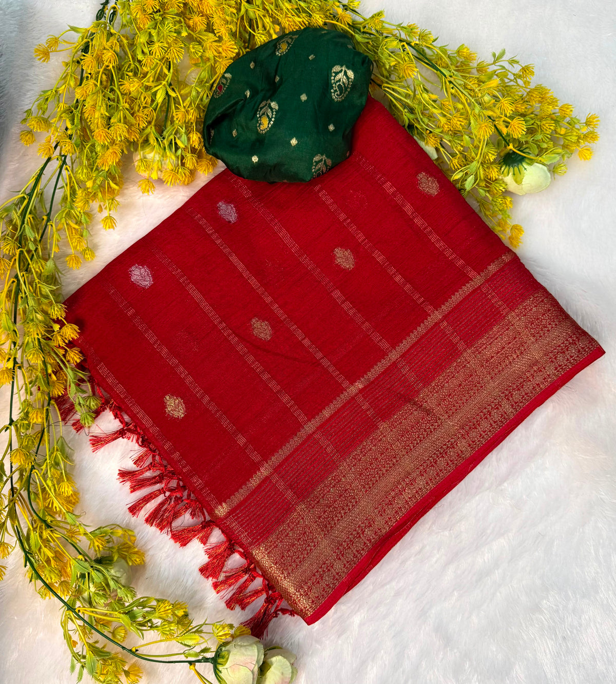 Delightful Function Wear Soft Chinon Silk Jacquard Work Designer Saree With Elegant Blouse Piece