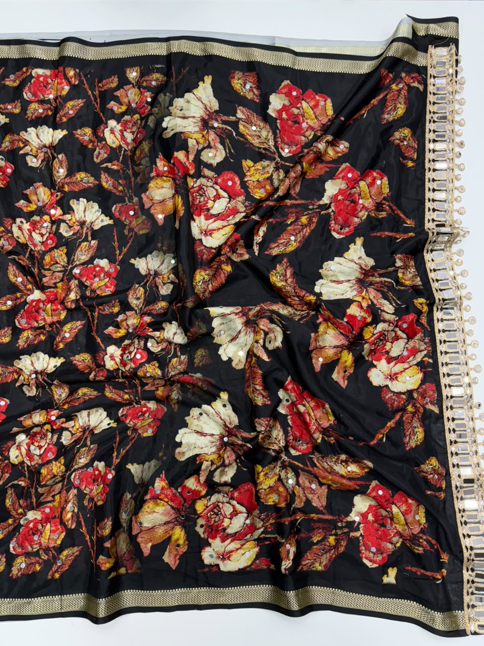 Charismatic Festive Wear Pure Soft Silk Jacquard Border Rich Pallu n Mirror Work Designer Saree