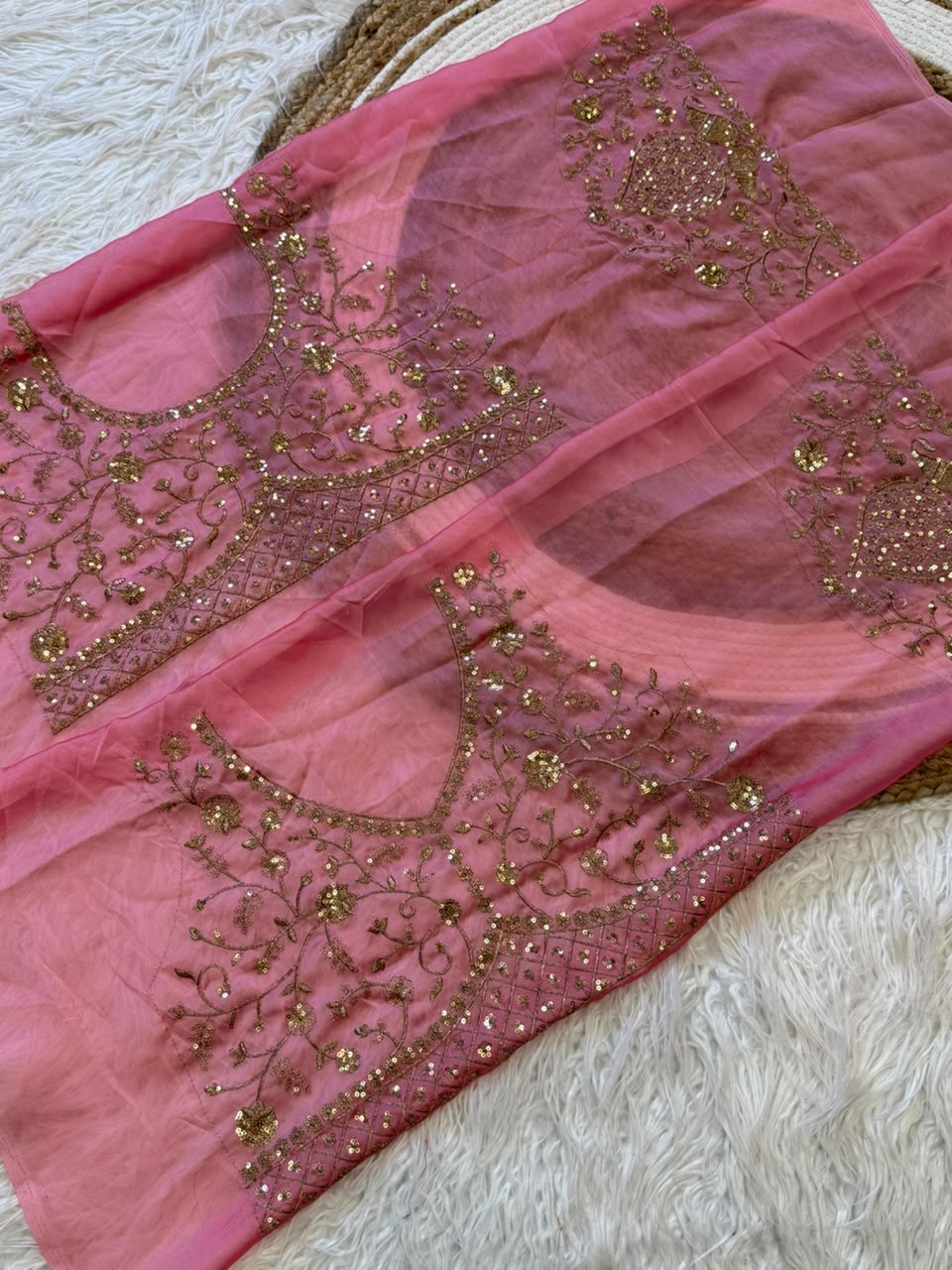 Stunning Wedding Wear Rangoli Silk Embroidery n Sequence Work Designer Saree For Occasion