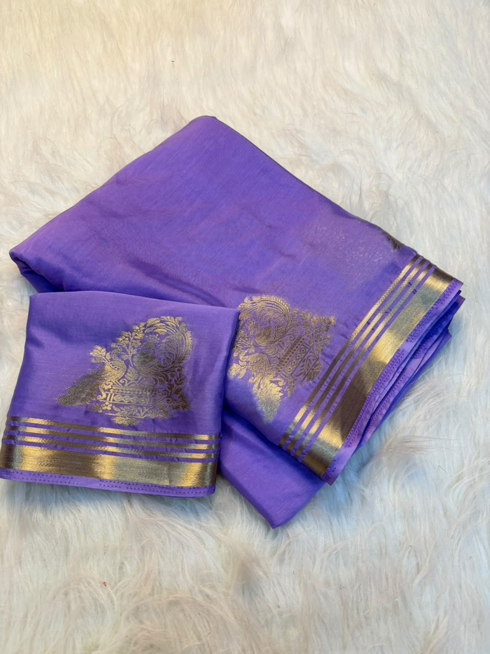 Contemporary Festive Wear Viscose Crape Georgette Zari Border Fancy Saree With Blouse Piece