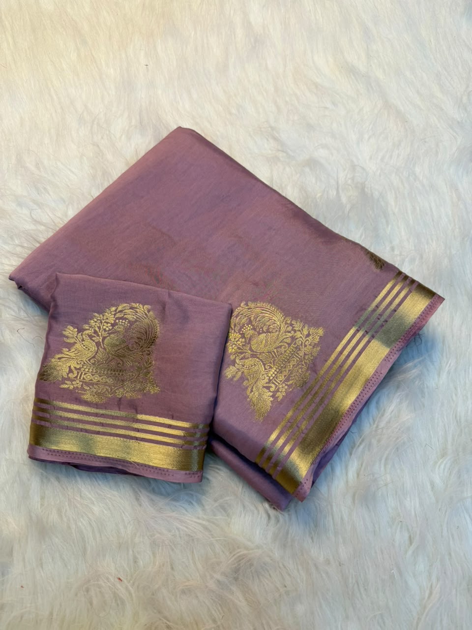 Contemporary Festive Wear Viscose Crape Georgette Zari Border Fancy Saree With Blouse Piece