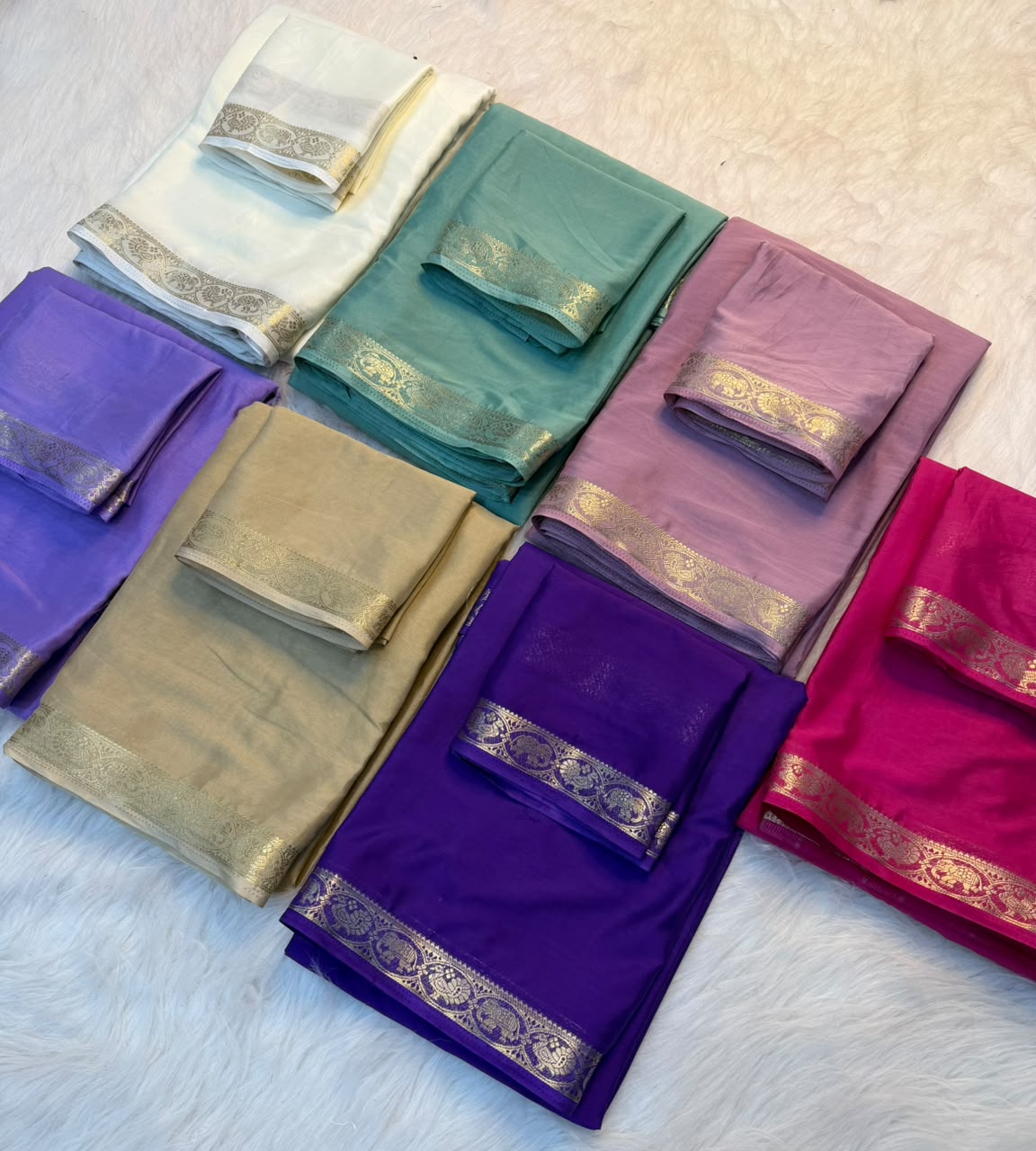 Traditional Function Wear Viscose Georgette Zari Border Rich Pallu Fancy Saree With Blouse Piece