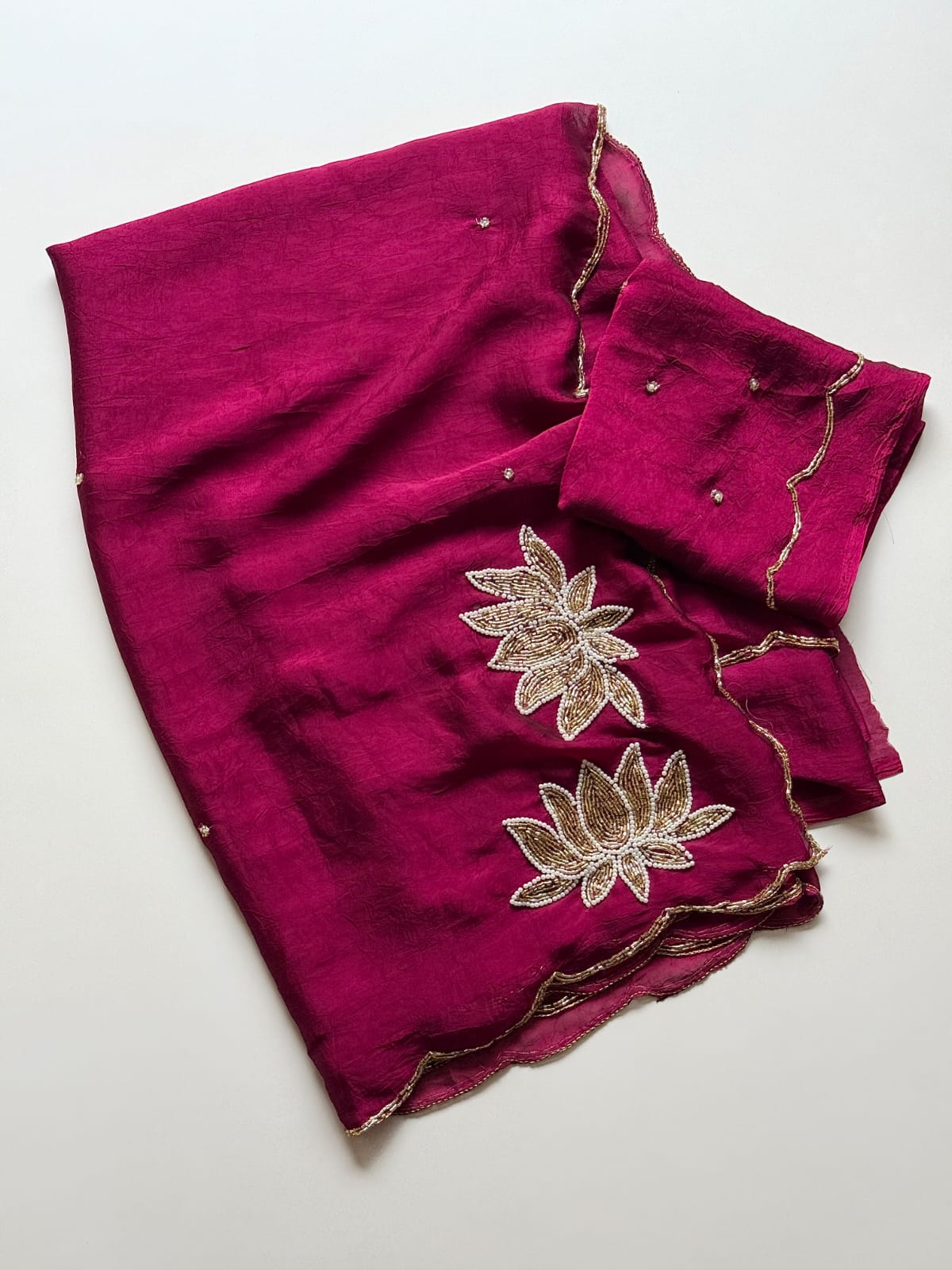 Glamorous Party Wear Soft Rangoli Silk Handwork n Butti Design Saree With Blouse Piece