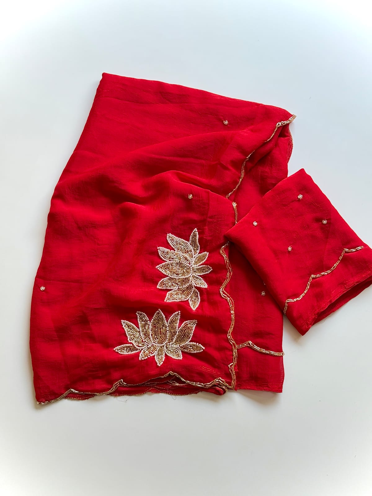 Glamorous Party Wear Soft Rangoli Silk Handwork n Butti Design Saree With Blouse Piece