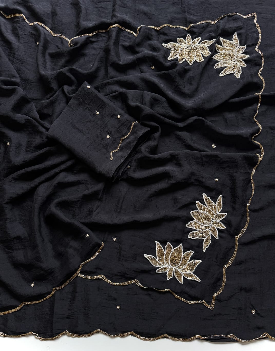 Glamorous Party Wear Soft Rangoli Silk Handwork n Butti Design Saree With Blouse Piece
