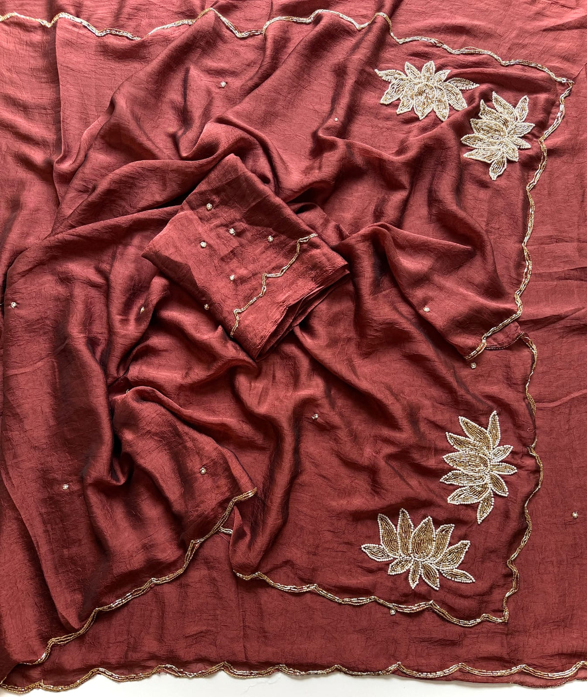 Glamorous Party Wear Soft Rangoli Silk Handwork n Butti Design Saree With Blouse Piece