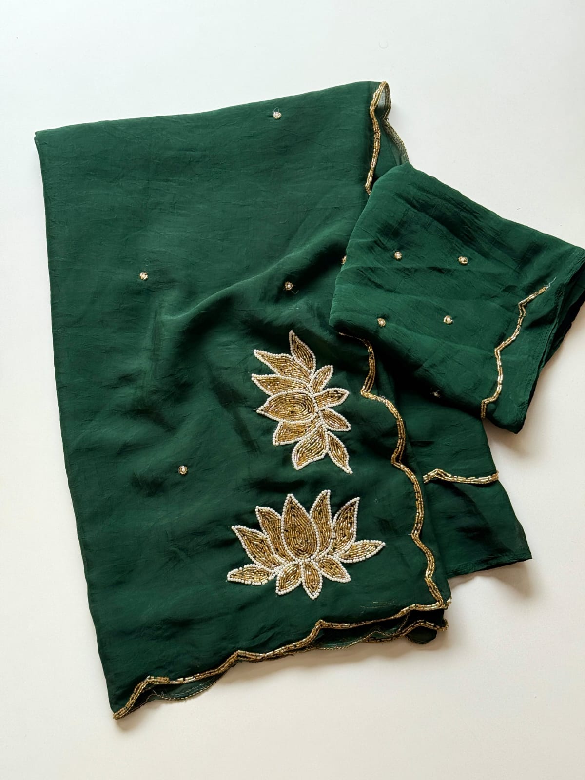 Glamorous Party Wear Soft Rangoli Silk Handwork n Butti Design Saree With Blouse Piece