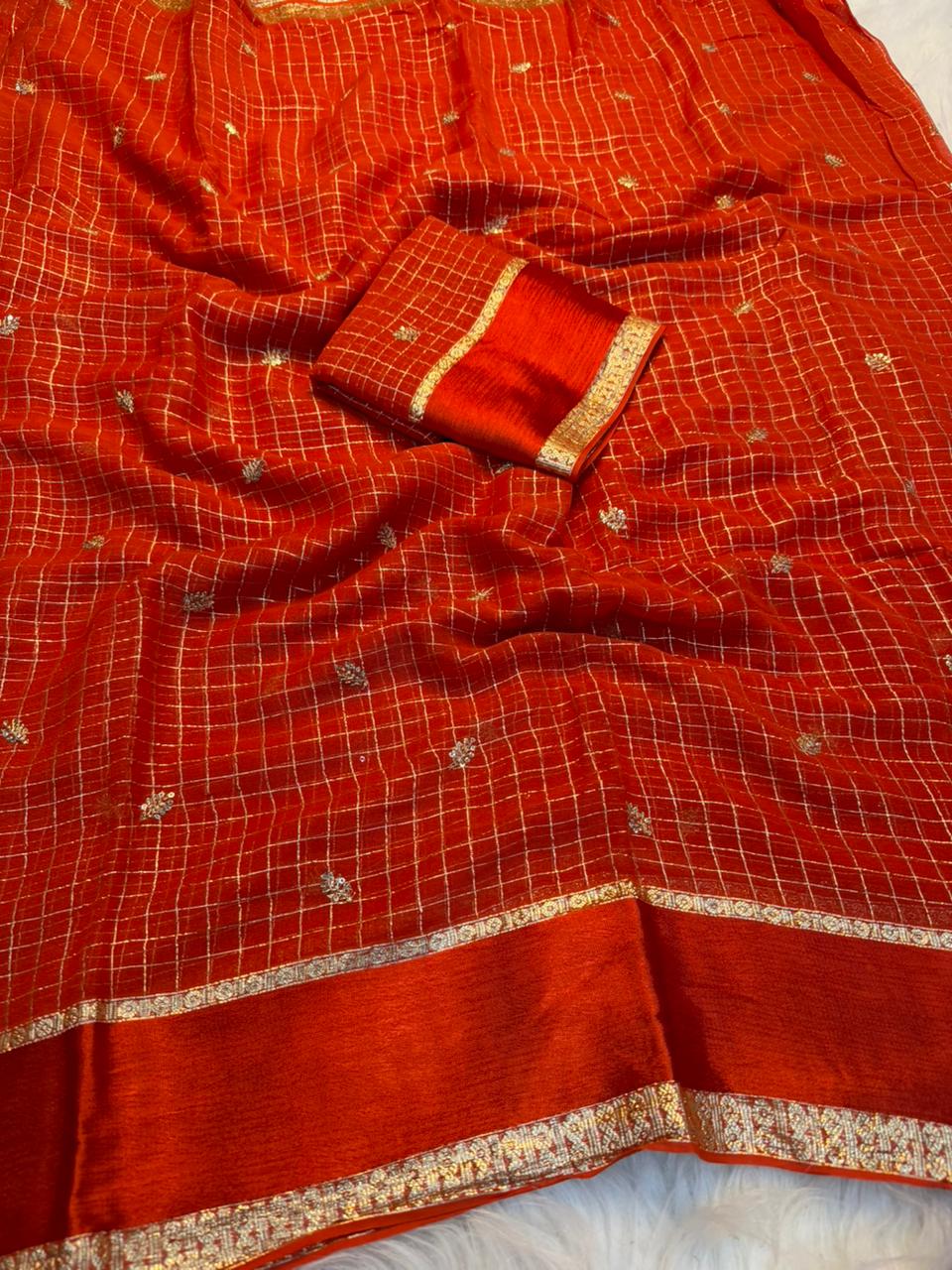 Incredible Festive Wear Viscose Georgette Sequence Work Fancy Saree With Blouse Piece