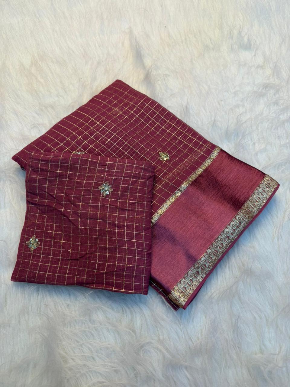 Contemporary Function Wear Viscose Georgette Sequence Work Fancy Saree With Blouse Piece