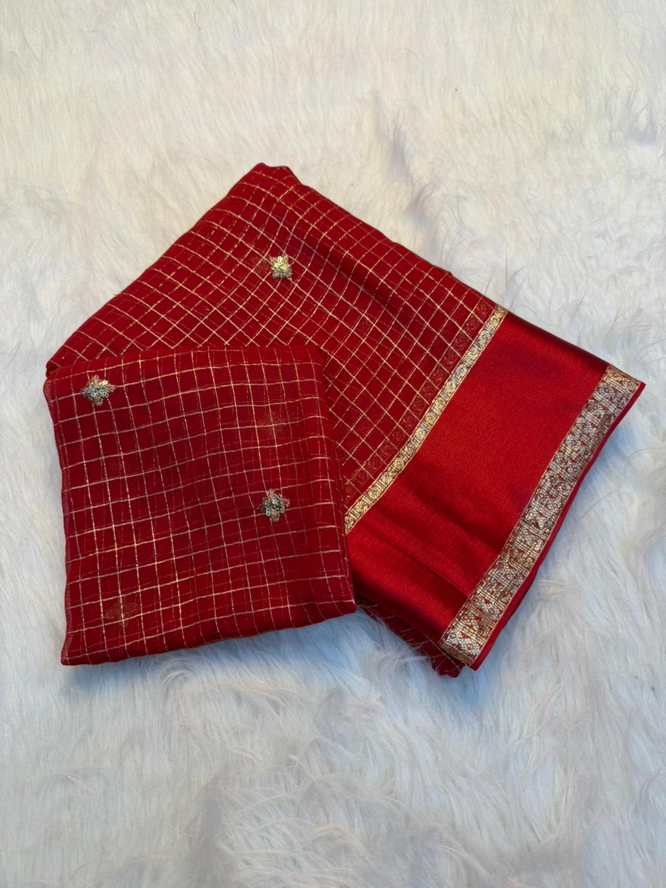 Contemporary Function Wear Viscose Georgette Sequence Work Fancy Saree With Blouse Piece