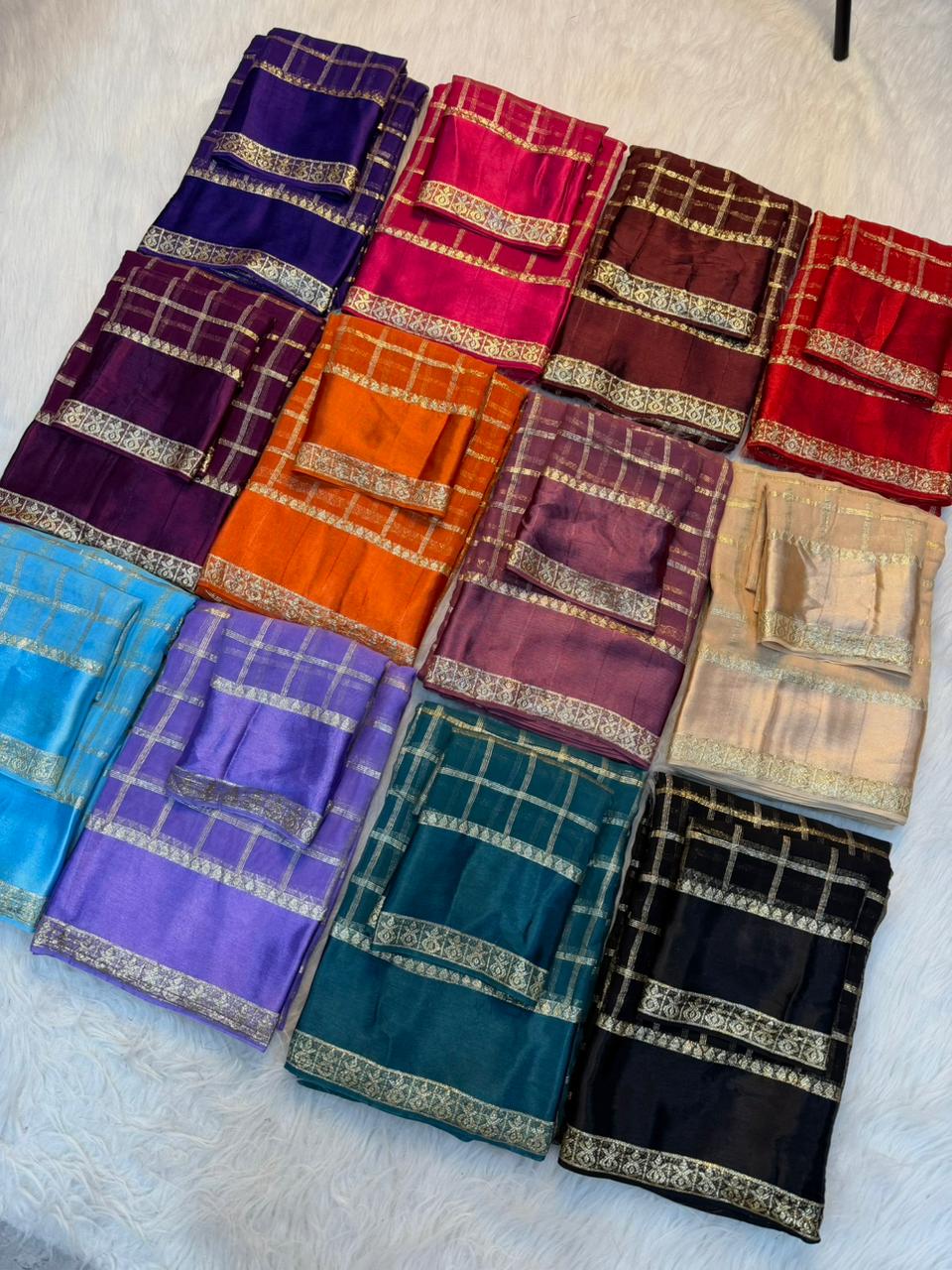 Charming Party Wear Viscose Georgette Jacquard Zari Work Fancy SareeWith Blouse Piece
