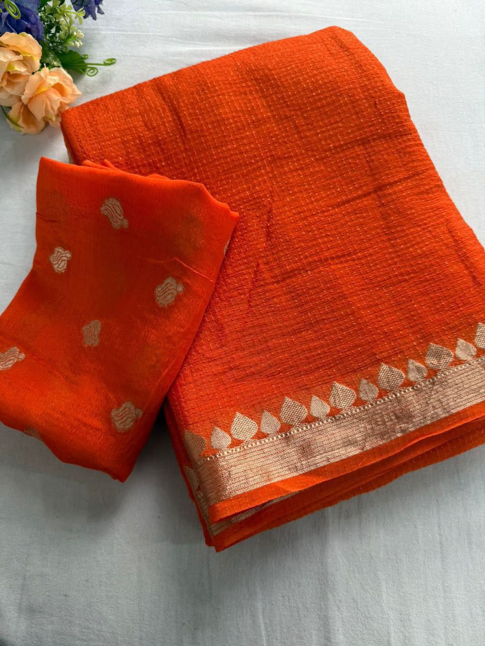 Admirable Festive Wear Viscose Georgette Jacquard Zari Weaving Work Designer Saree For Women