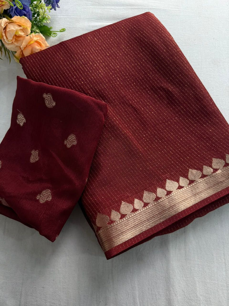 Admirable Festive Wear Viscose Georgette Jacquard Zari Weaving Work Designer Saree For Women