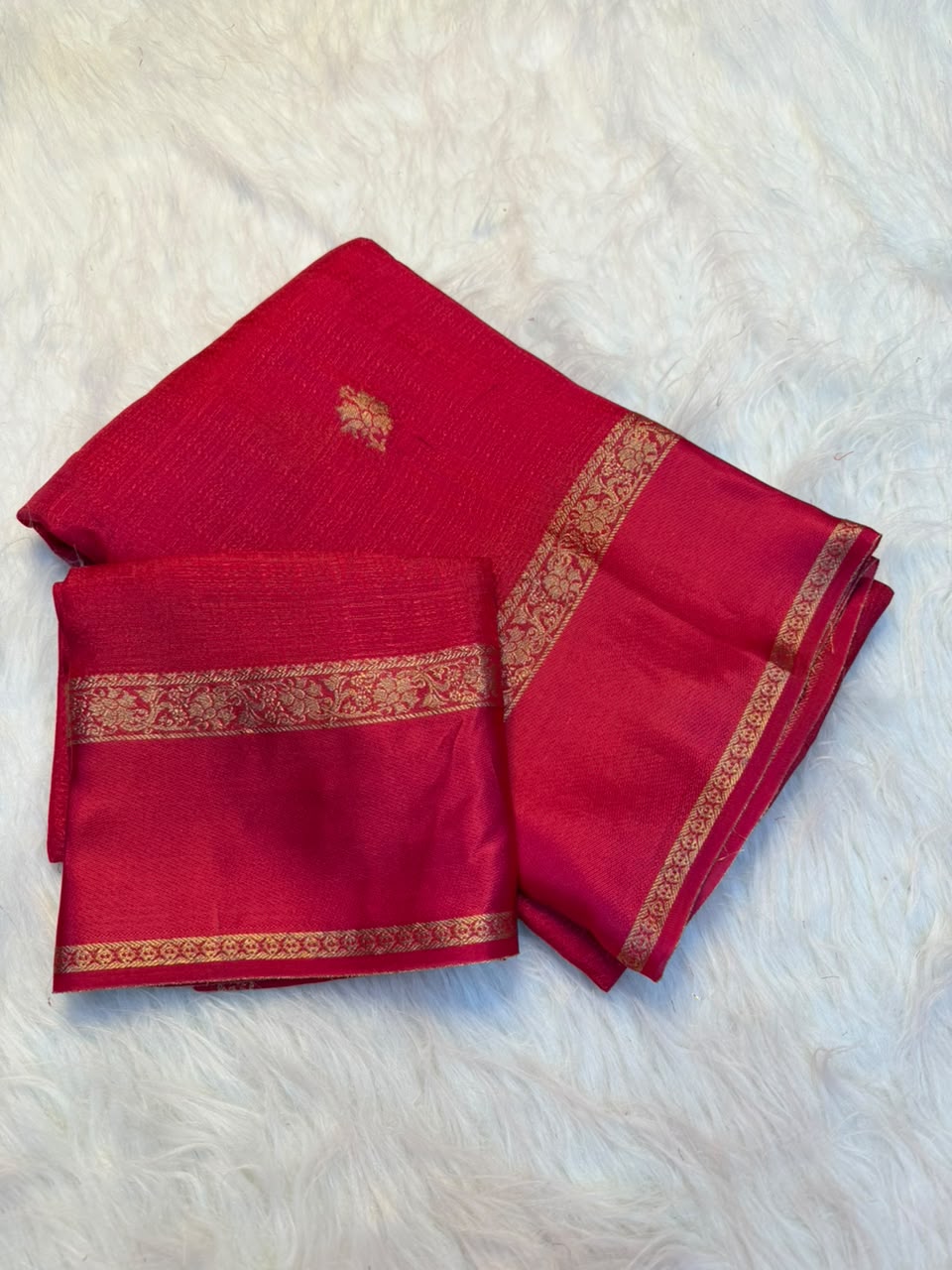 Mellifluous Function Wear Soft Viscose Silk Jacquard Design n Satin Border Fancy Saree With Blouse Piece