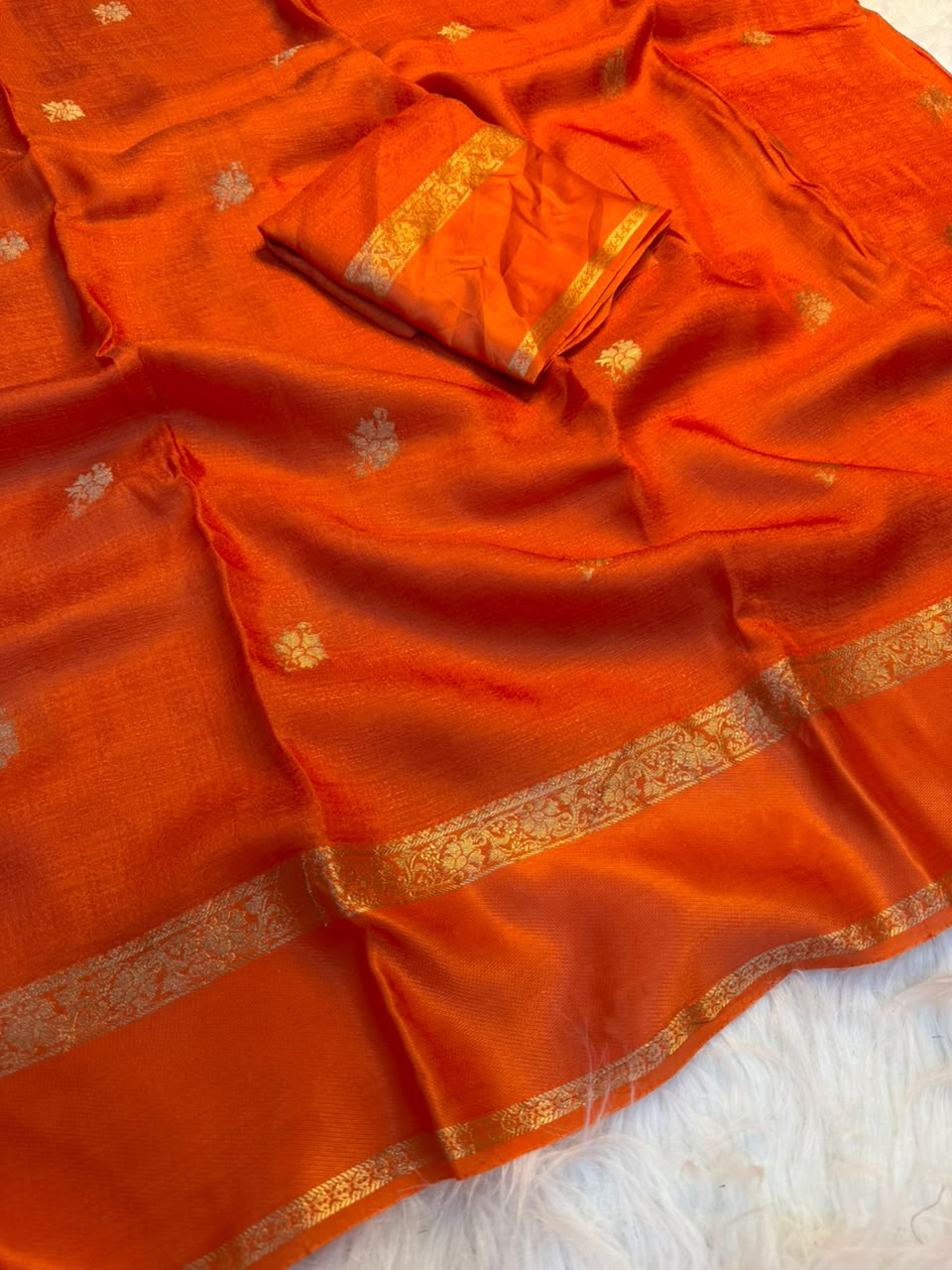 Mellifluous Function Wear Soft Viscose Silk Jacquard Design n Satin Border Fancy Saree With Blouse Piece